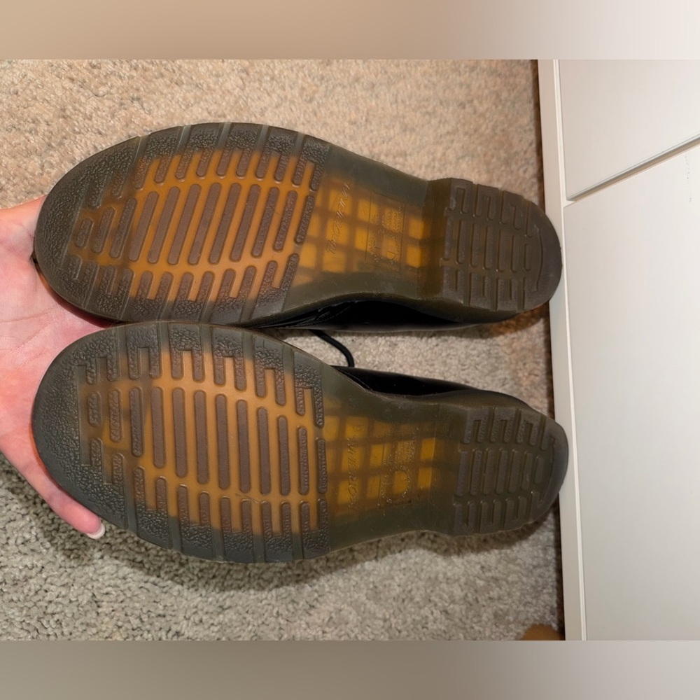 Dr. Martens Black Leather 3-Eye Oxford with Yellow Stitching - Picture 6 of 7
